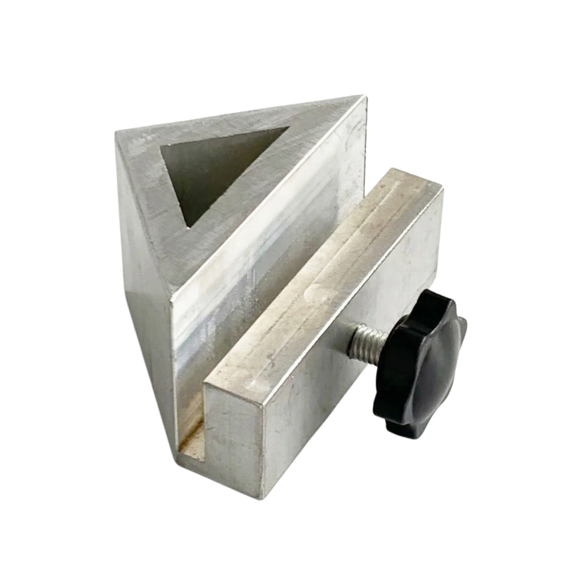 small positioning block corner cutting machine fence aluminum V-block 45mm height 60mm depth 80mm width adjustable screw