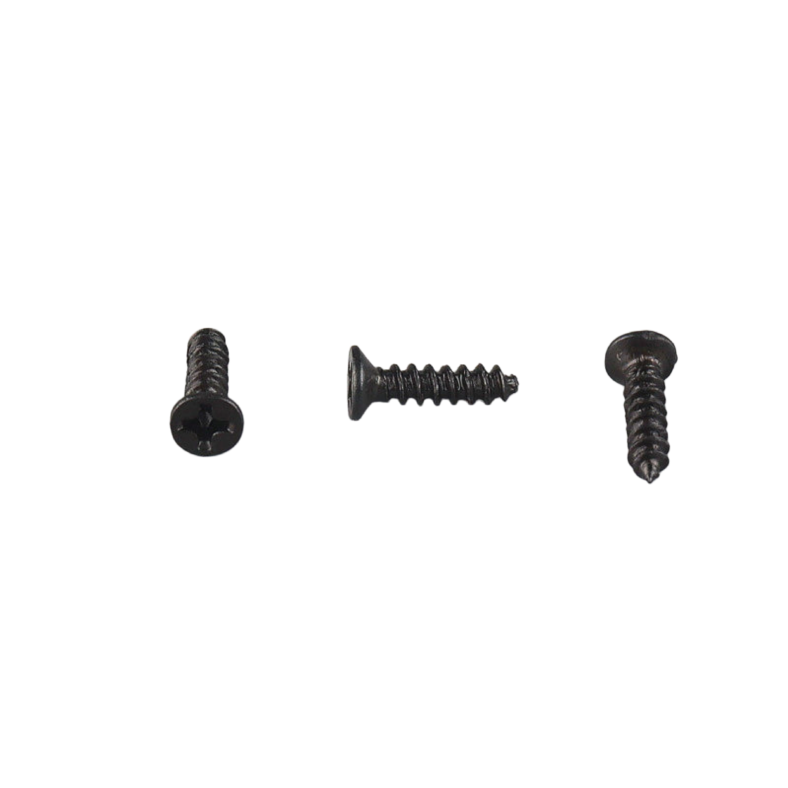 Black Flat Head Self-Tapping Screw 2.5x10mm countersunk for medium-thickness dark frame moulding