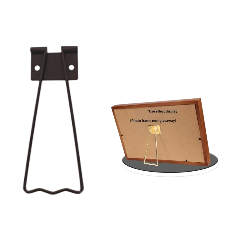 Black Mini Iron Picture Frame Stand Small Easel R15 – 86 mm black wire for 8–15 cm frames