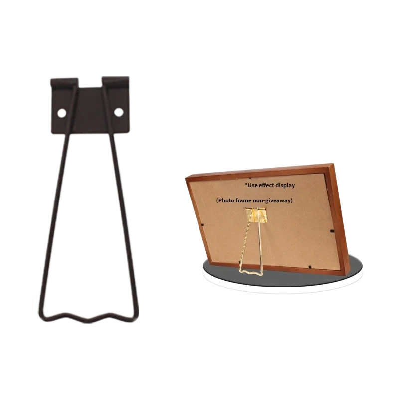 Black Small Iron Picture Frame Wire Easel R14 – 111 mm black steel wire for 15–18 cm frames