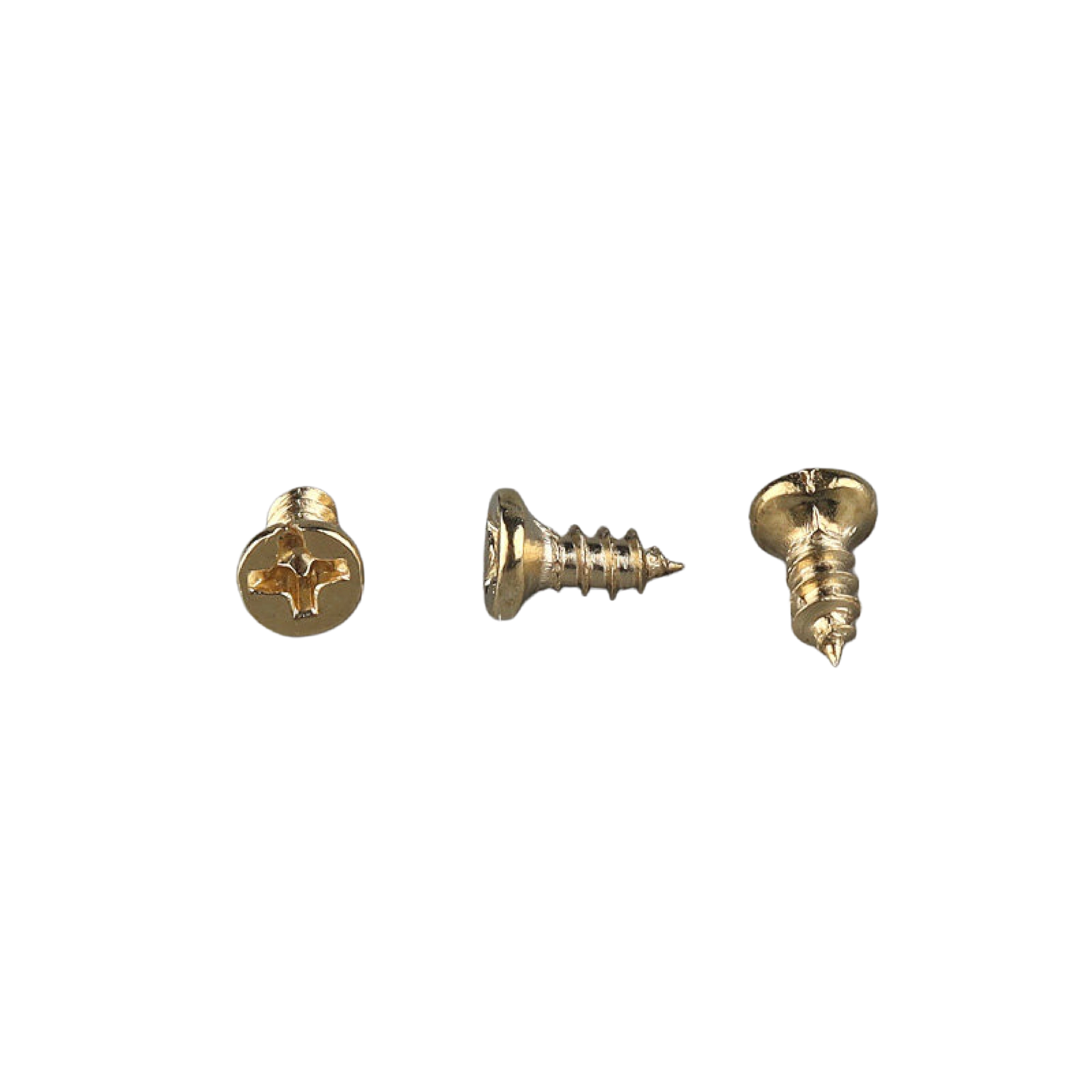 Gold Flat Head Self-Tapping Screw 3x8mm gold-plated countersunk for ornate gold picture frames