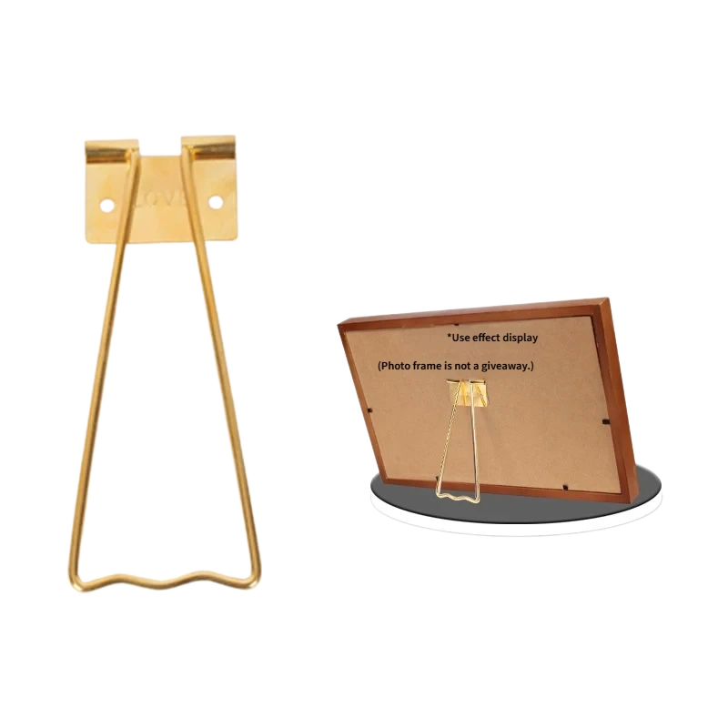 Gold Large Wrought Iron Picture Frame Stand R11 – 150 mm gold metal wire easel for 18–25 cm frames