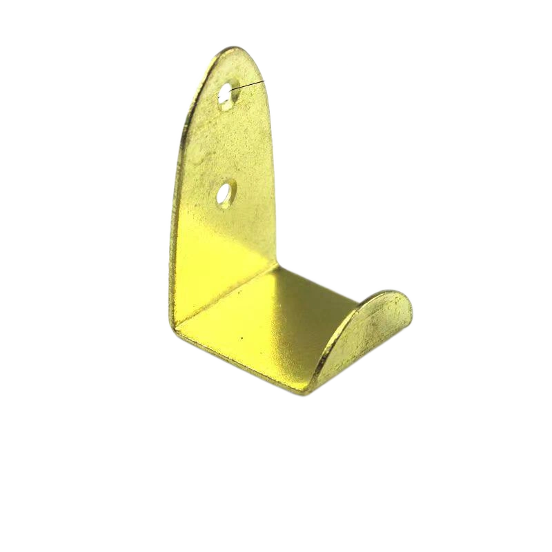 Gold Medium Hook L-Bracket 55 mm variant 3 32 mm arm 31 mm base retaining lip 4 mm holes gold