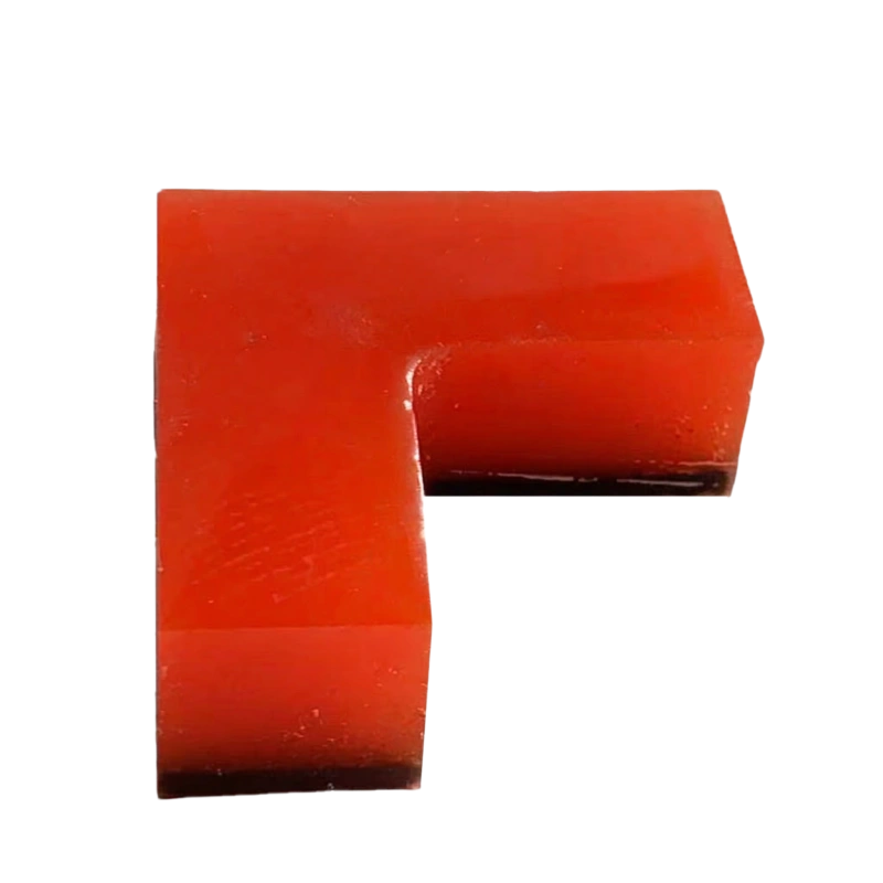 Rubber Pressing Block Tabletop Corner Nailing Machine L-Shape β 50x70mm red polyurethane