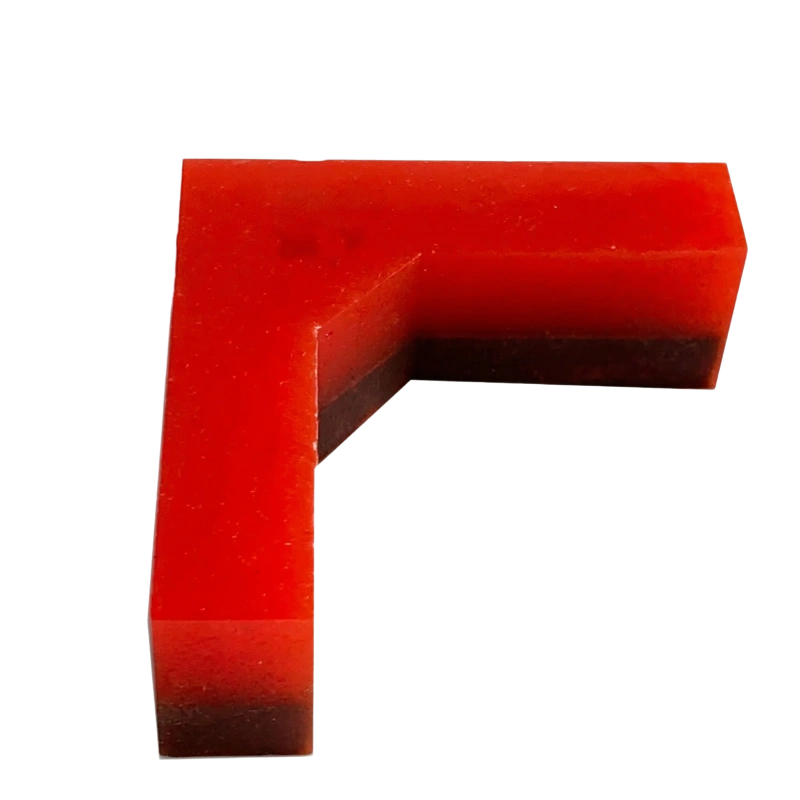 Rubber Pressing Block CNC Corner Nailing Machine L-Shape β 53x53x58mm red polyurethane