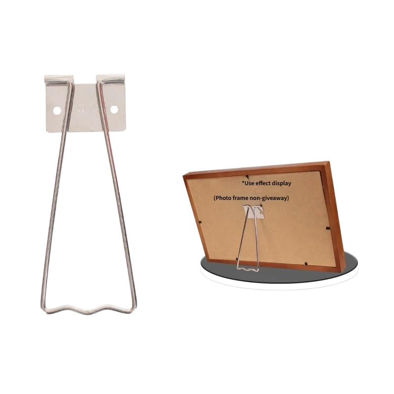 Silver Mini Iron Tiny Picture Frame Stand R18 – 86 mm silver steel wire for 8–15 cm mini frames