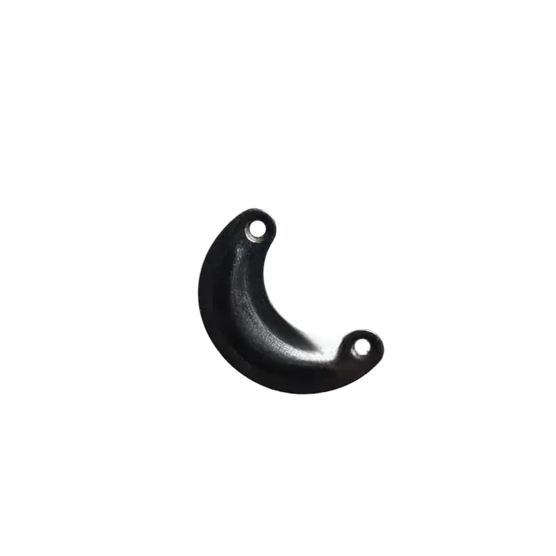 Moon Shape Black Turn Button Clip 34mm crescent 2-hole 0.4mm steel U21