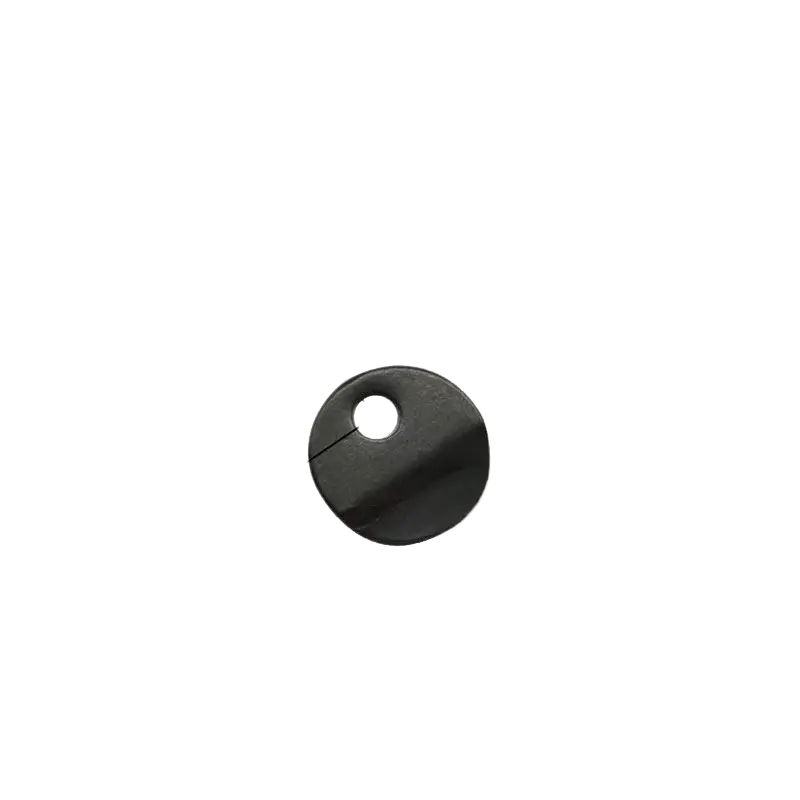Round Disc Metal Turn Button Clip Black 12mm 3mm hole 0.4mm steel U22