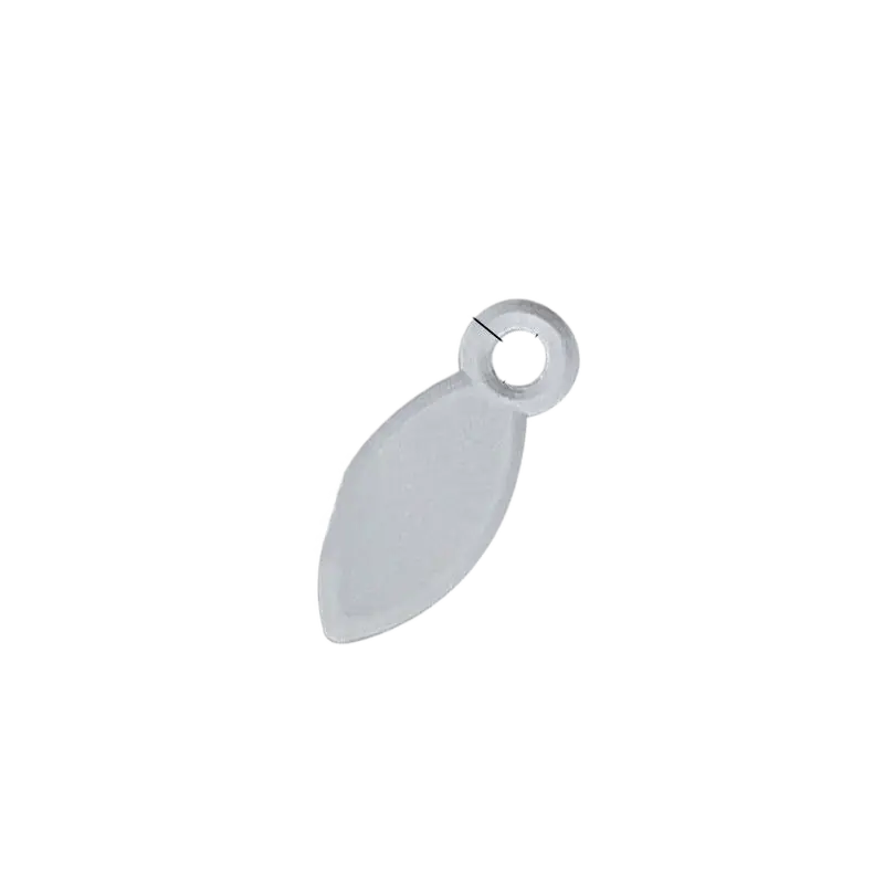 Large Clear Plastic Melon-Seed Turn Button Clip 21mm 3mm hole 1.5mm transparent U29