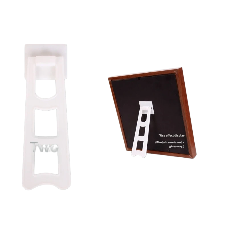 White Large Trapezoidal Frame Easel Bracket R09 – 148 mm white ABS 3-bar ladder for 18–25 cm frames