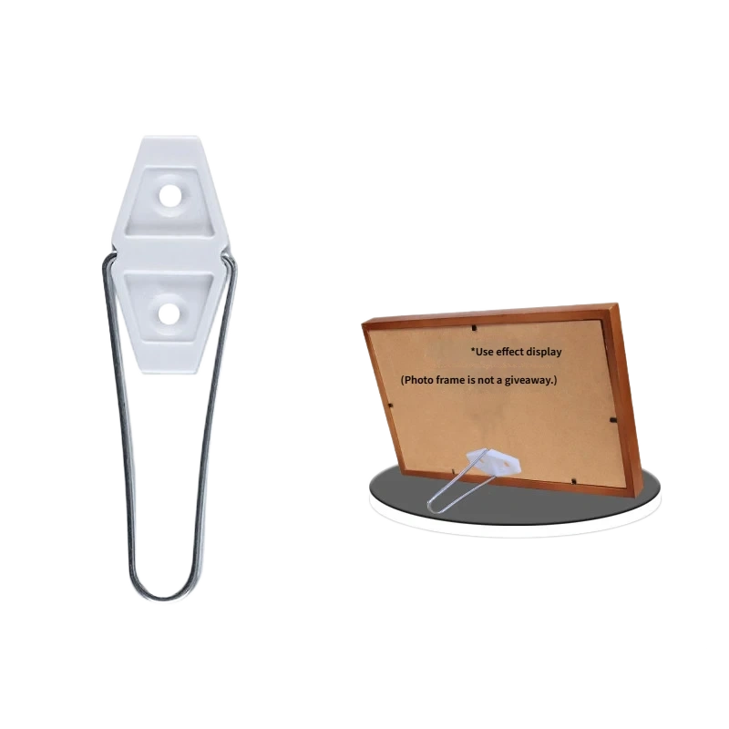 White Small Diamond Picture Frame Stand Bracket R19 – 98 mm white diamond-head ABS+wire for 15–30 cm frames